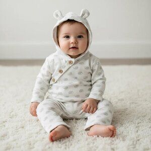 Feather Baby Hooded Hedgehog Coverall 6-9 Months